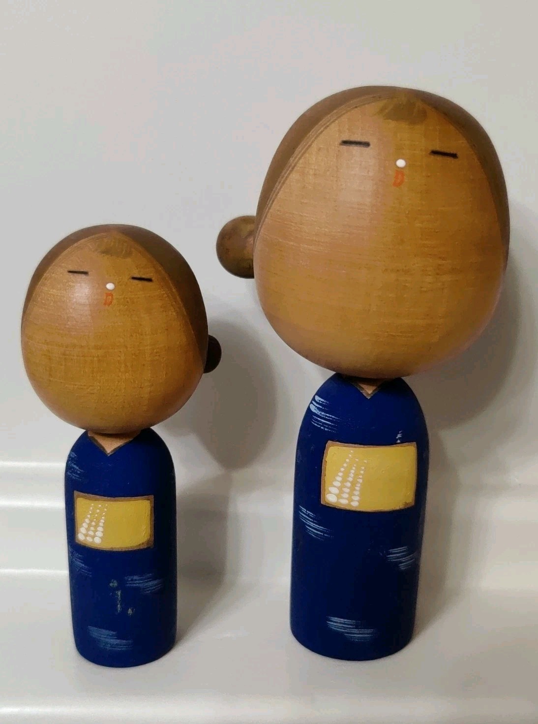 1964 JAPANESE KOKESHI DOLLS -Blue Kimono -4.75\