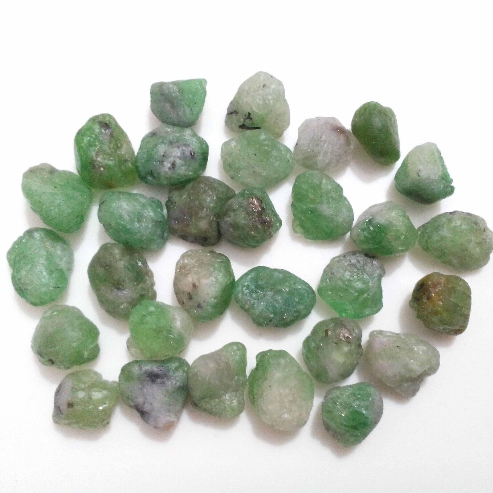 Amazing Earth Mined Tsavorite Green Garnet 30 Pcs Size 10-12 MM Rough Gemstone