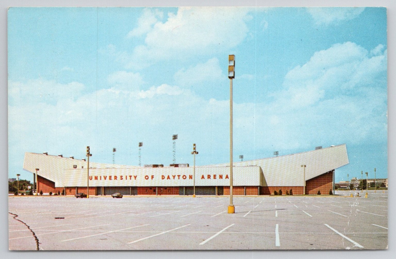 University of Dayton Arena Postcard Ohio Vintage 1969-70 Aladdin Studio