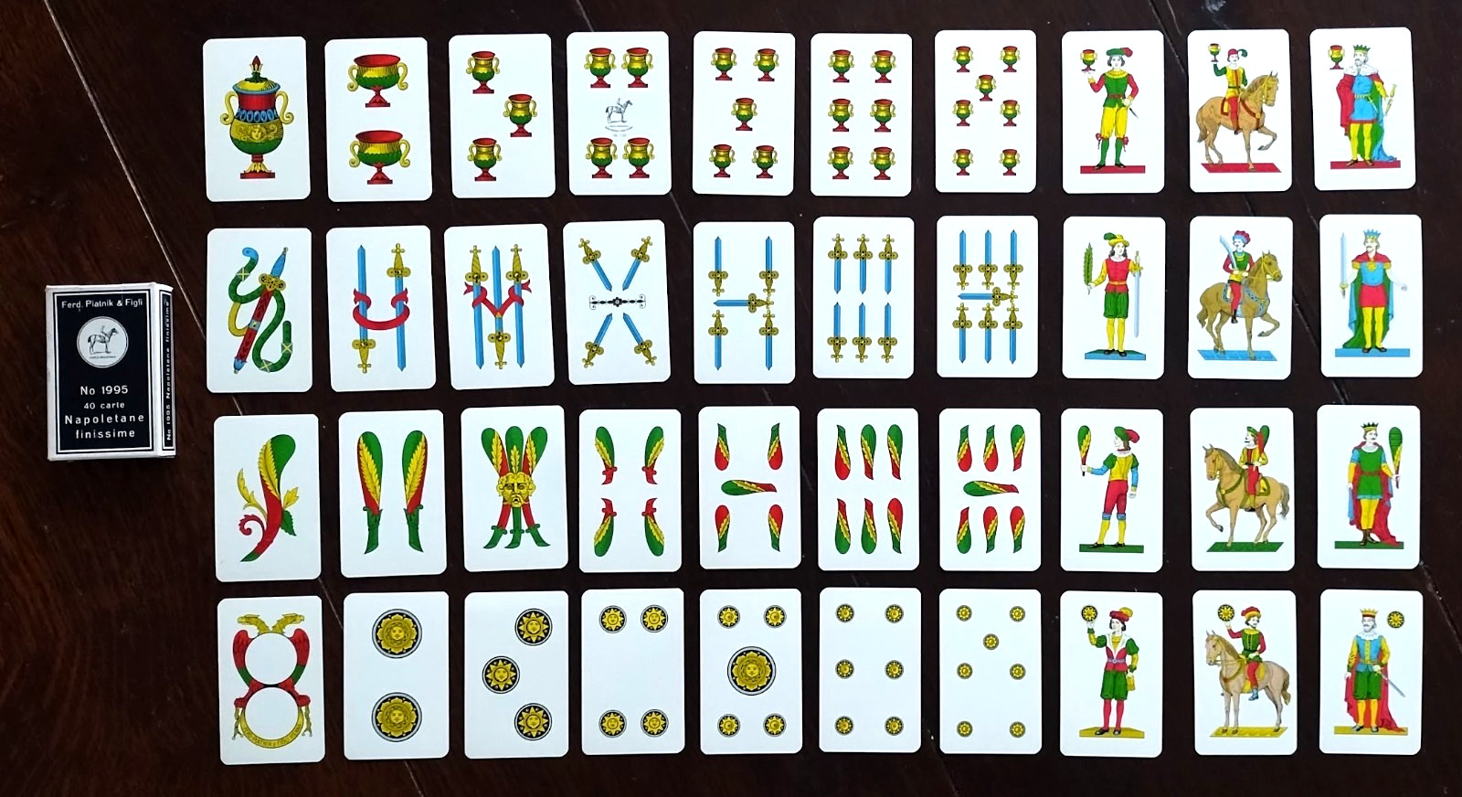 Vintage Ferd. Piatnik & Figli Napoletane Finissime No 1995 Playing Cards