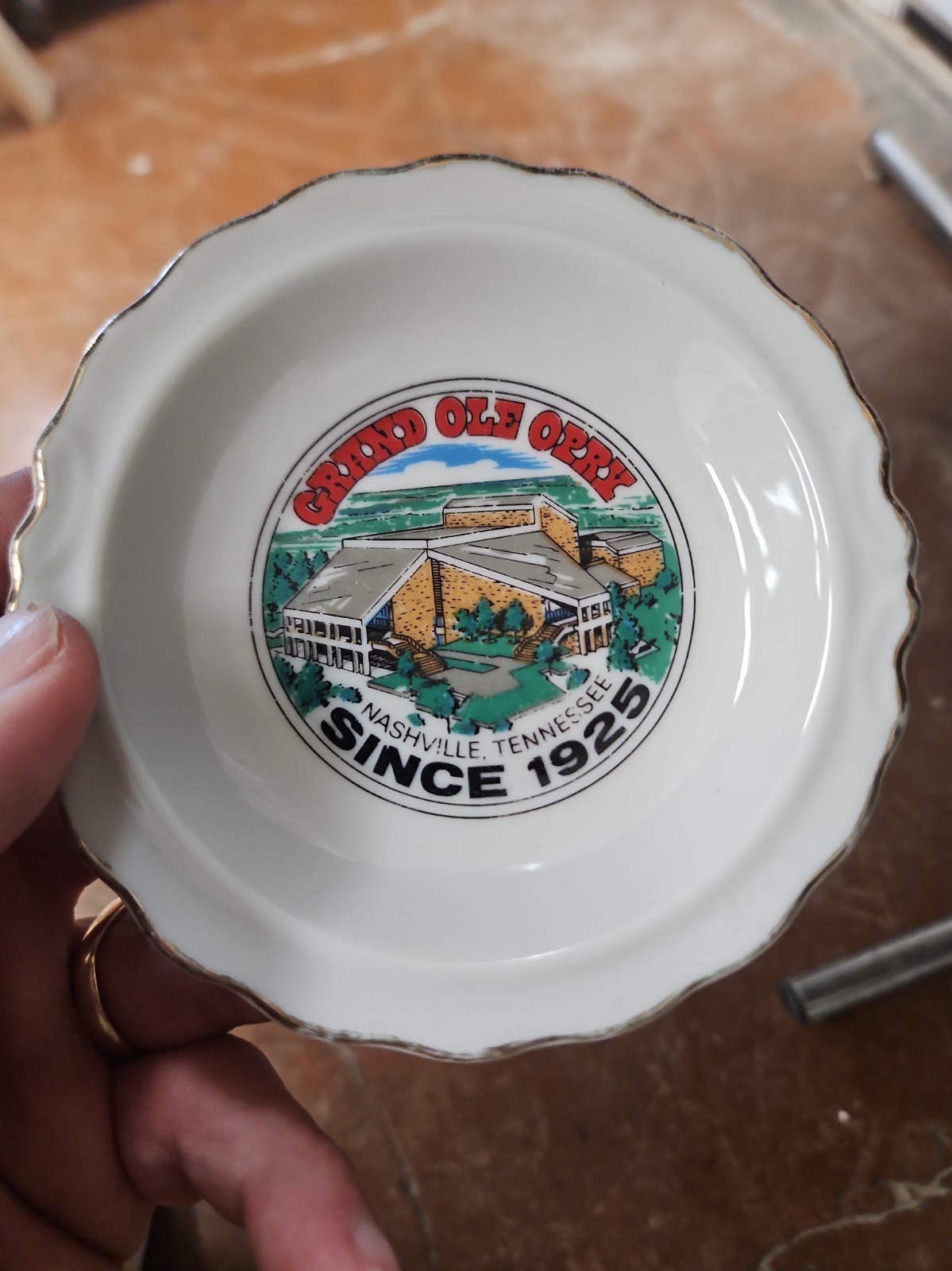 Grand Ole Opry Trinket Dish Vintage Nashville Souvenir Ceramic Grand Ole Opry Trinket Dish Vintage Nashville Souvenir Ceramic