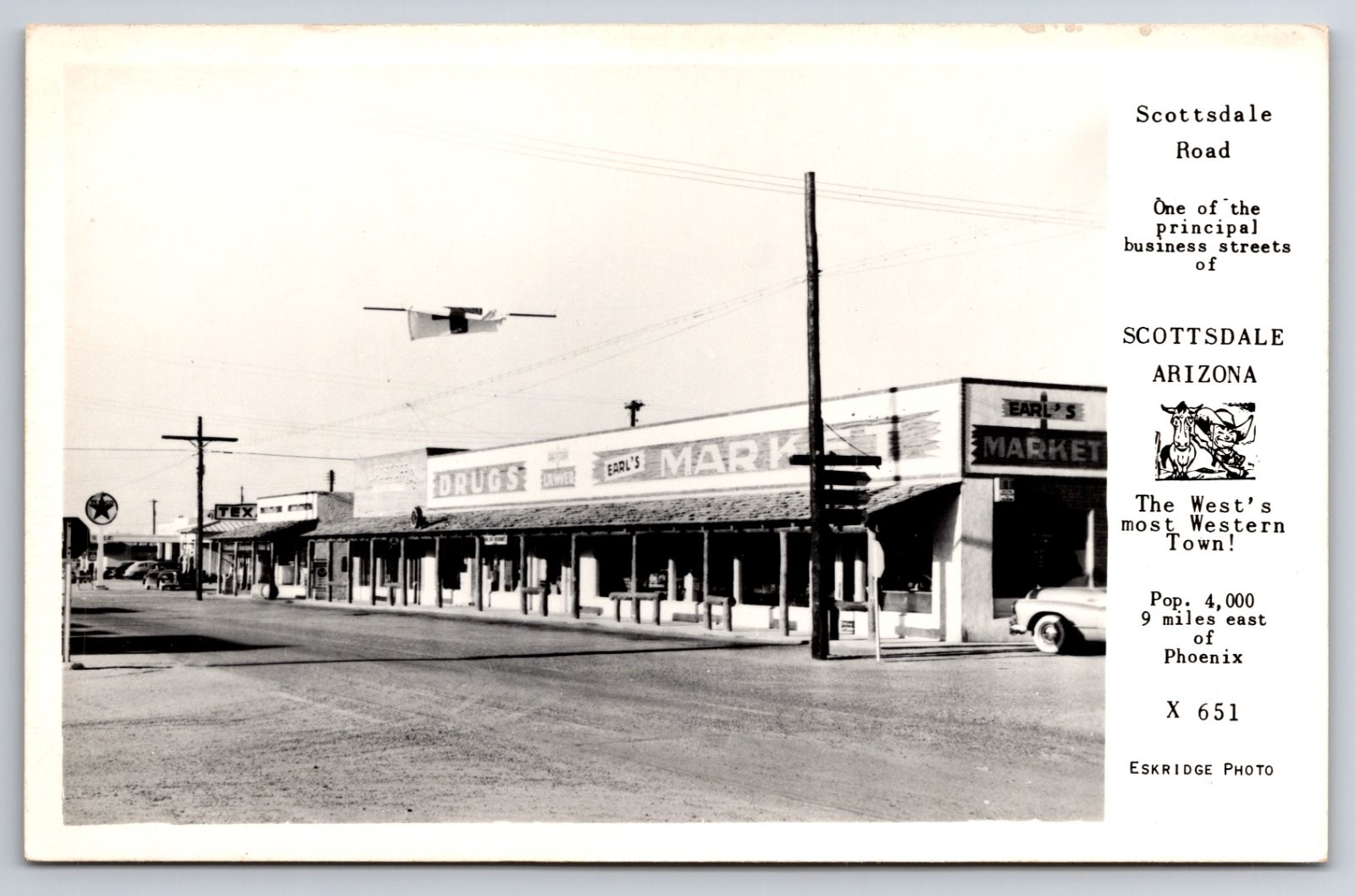 Scottsdale Arizona Scottsdale Road Drug Store Street Frashers Real Photo RPPC