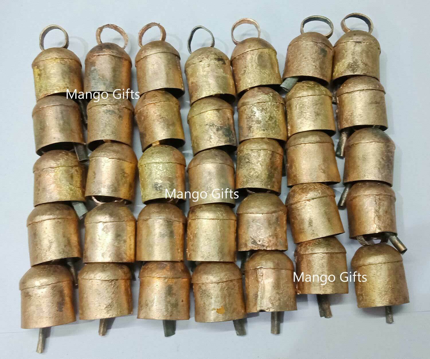 Home Decor Vintage Iron Tin Metal Bells Handmade Decorative Craft Bells Lot 36