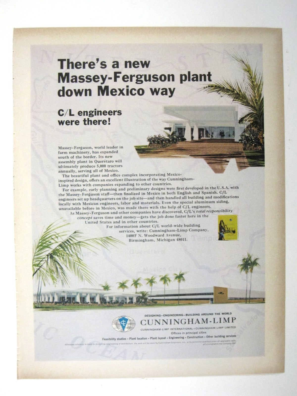 Theres A New Massey-Ferguson Plant Down Mexico Way Engineers Were There 1960s Ad