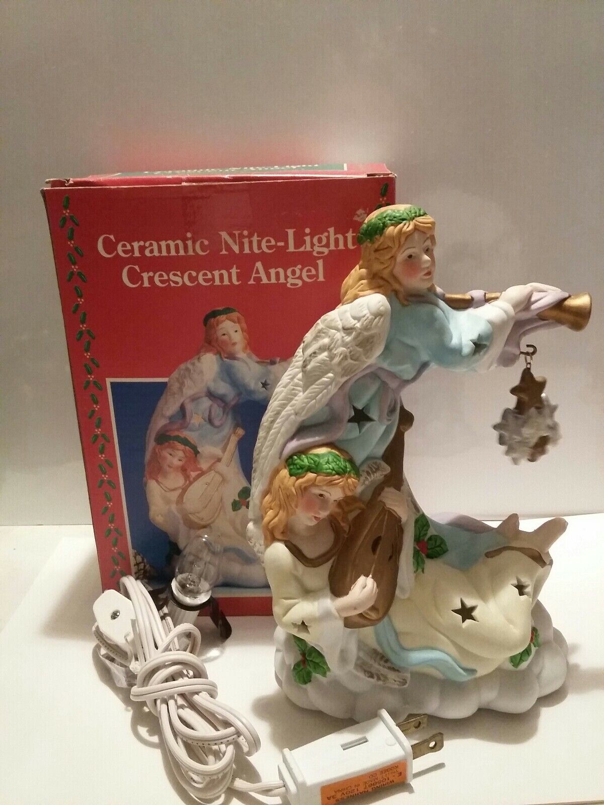 Angel Electric Night Light Ceramic  8 1/2\