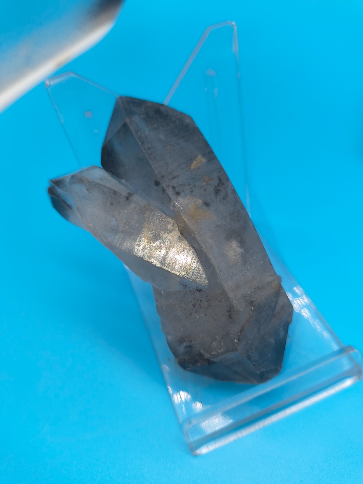 HUGE QUARTZ CRYSTAL double terminated hematite phantoms 3 1/2 178 GRAMS