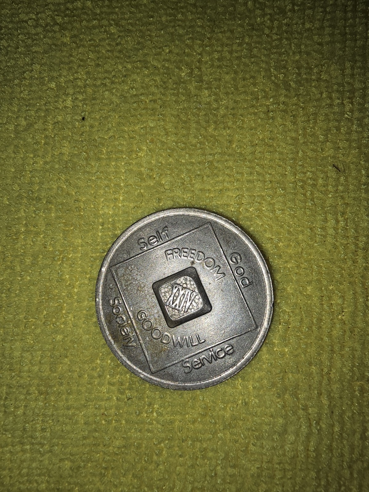 Vintage 24 XXIV Year Narcotics Anonymous NA Medallion Coin WSO 1991 Recovery