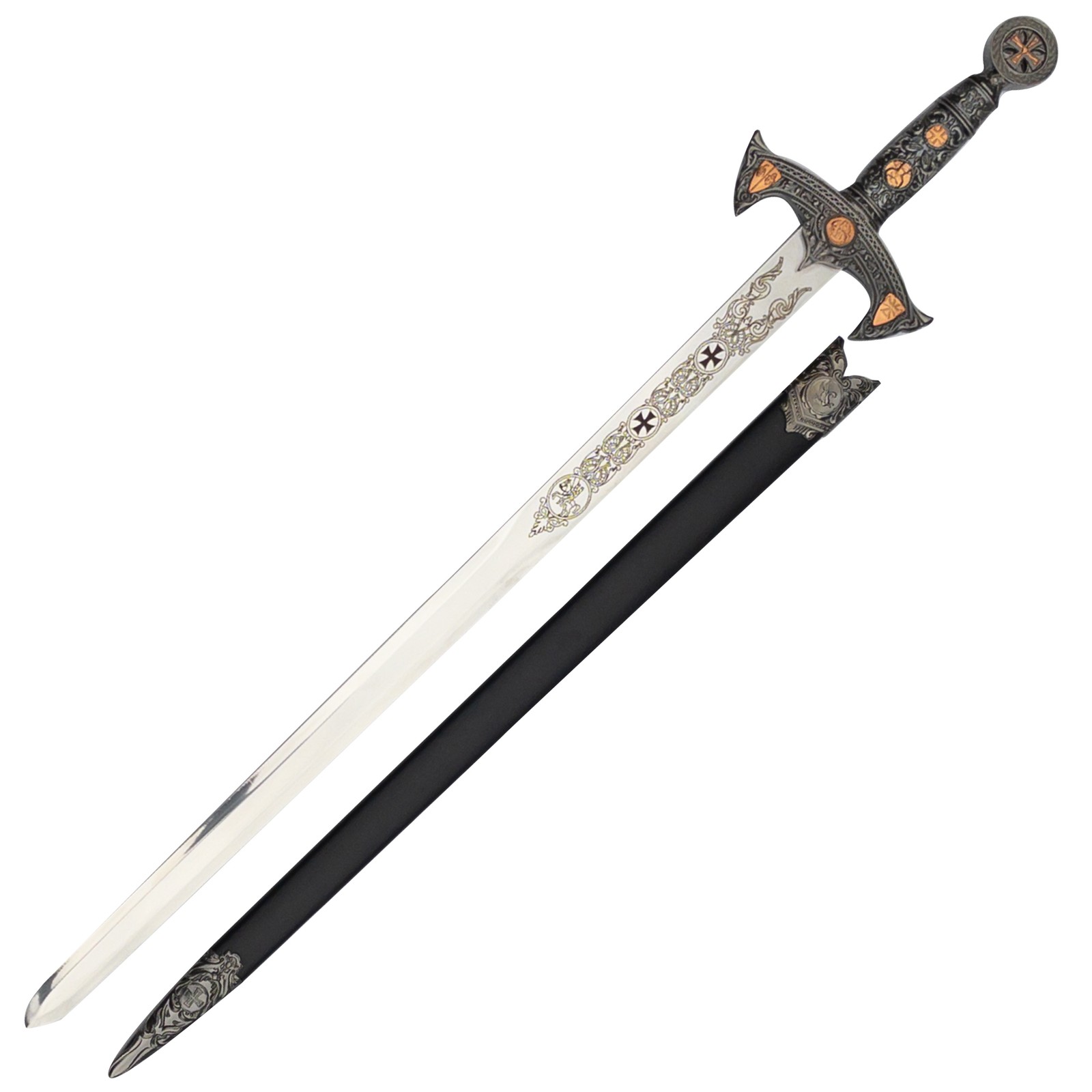 LEGENDAY MEDIEVAL RENAISSANCE CRUSADER KNIGHTS TEMPLAR MEDIEVAL SWORD 29.5\