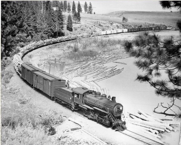 Washington,Idaho & Montana Railway Hi Res 5X7 Philip Johnson Print, From 1947