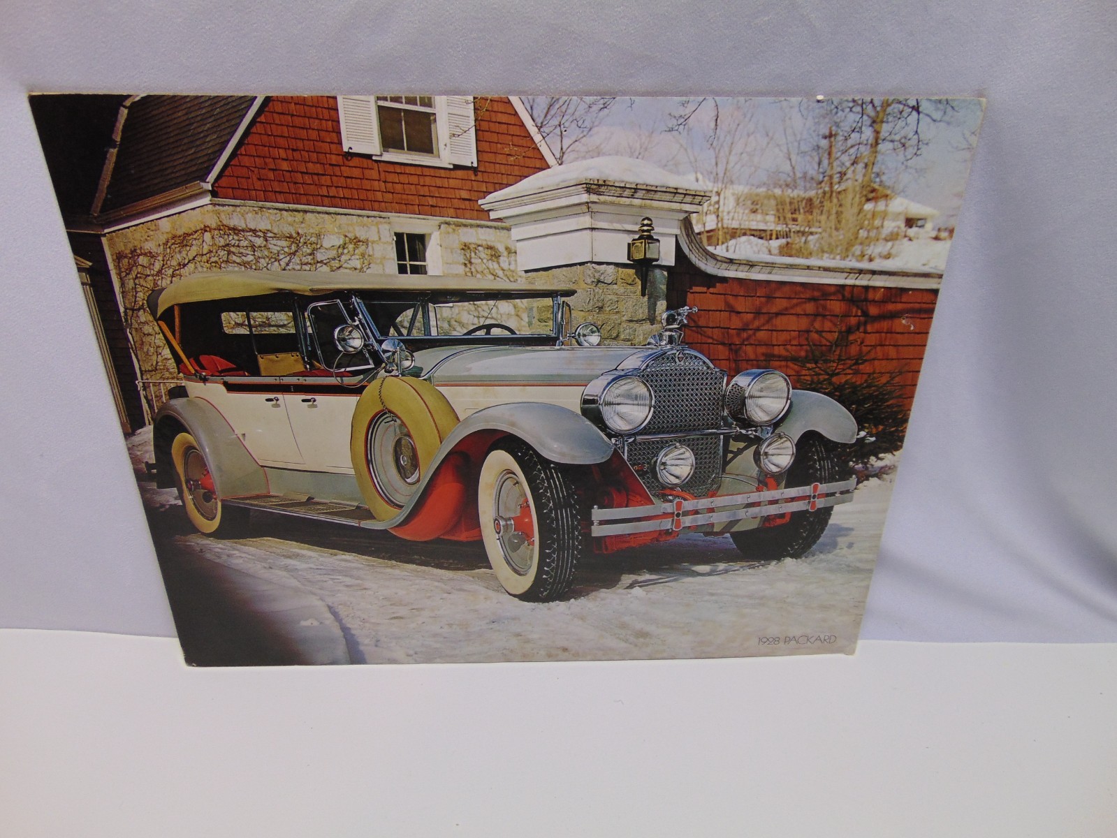 vintage Poster white 1928 Packard 20\
