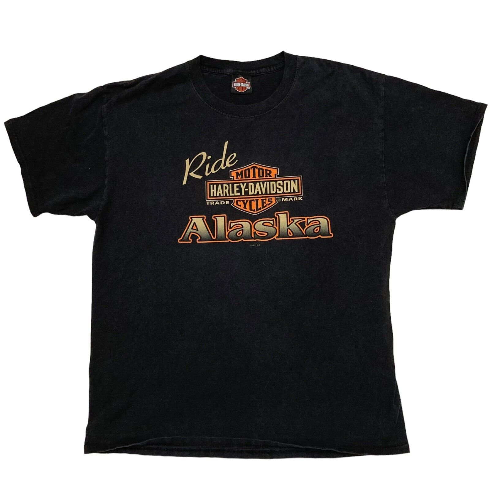 Harley Davidson Alaska Mt McKinley Denali Park T-shirt L 2011 RK Stratman