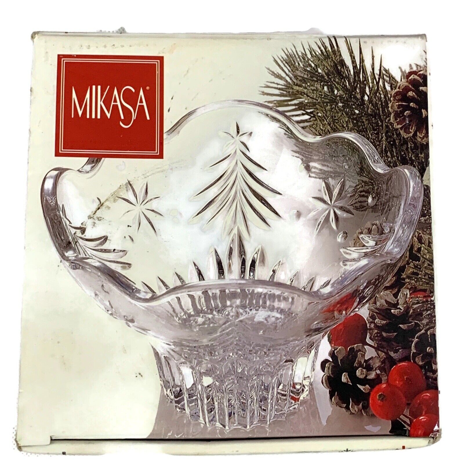 Mikasa Christmas Night Collection Footed Bowl 6 Inches