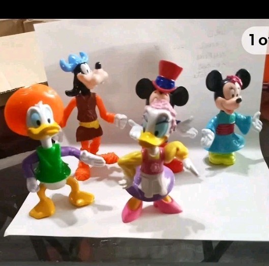  1993 Disney Epcot 94 Adventure McDonalds Toys Mickey Minnie Donald Goofy Daisy