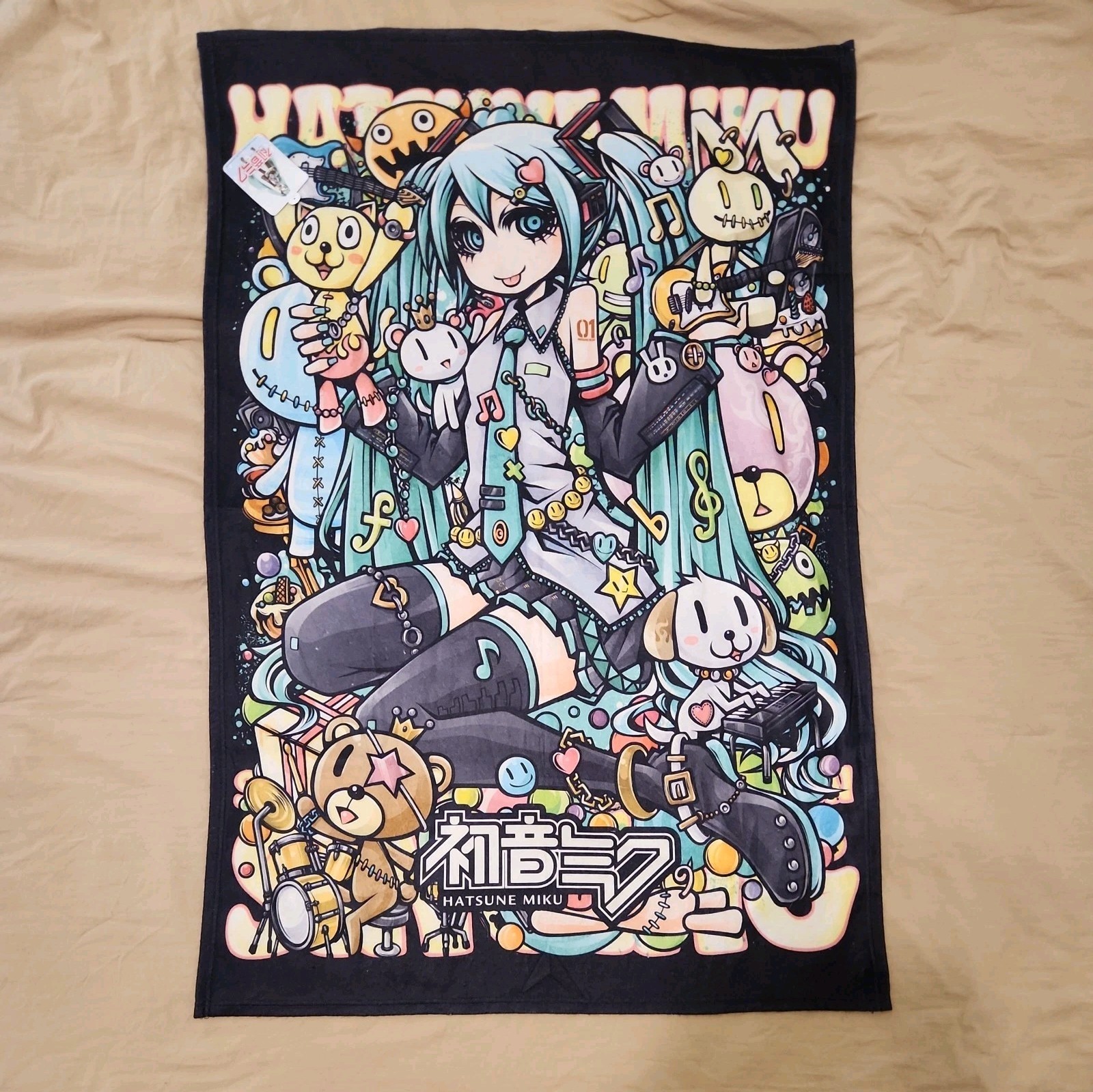 Anime Hatsune Miku Travel Blanket NWT- Loot Crate Exclusive (April 2016) 28x45