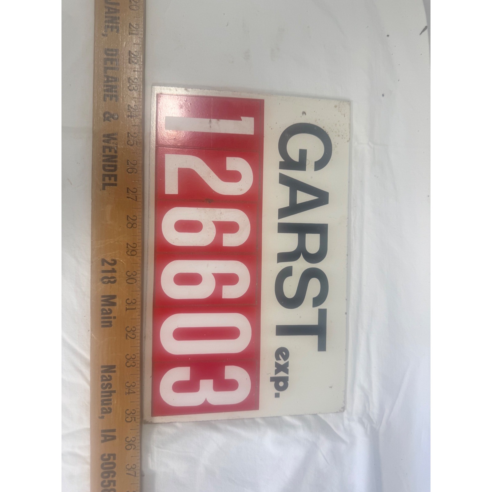 Garst Seed Sign Experimental Field 12x8 White Red Good Vintage Farm Advertising Garst Seed Sign Experimental Field 12x8 White Red Good Vintage Farm Advertising