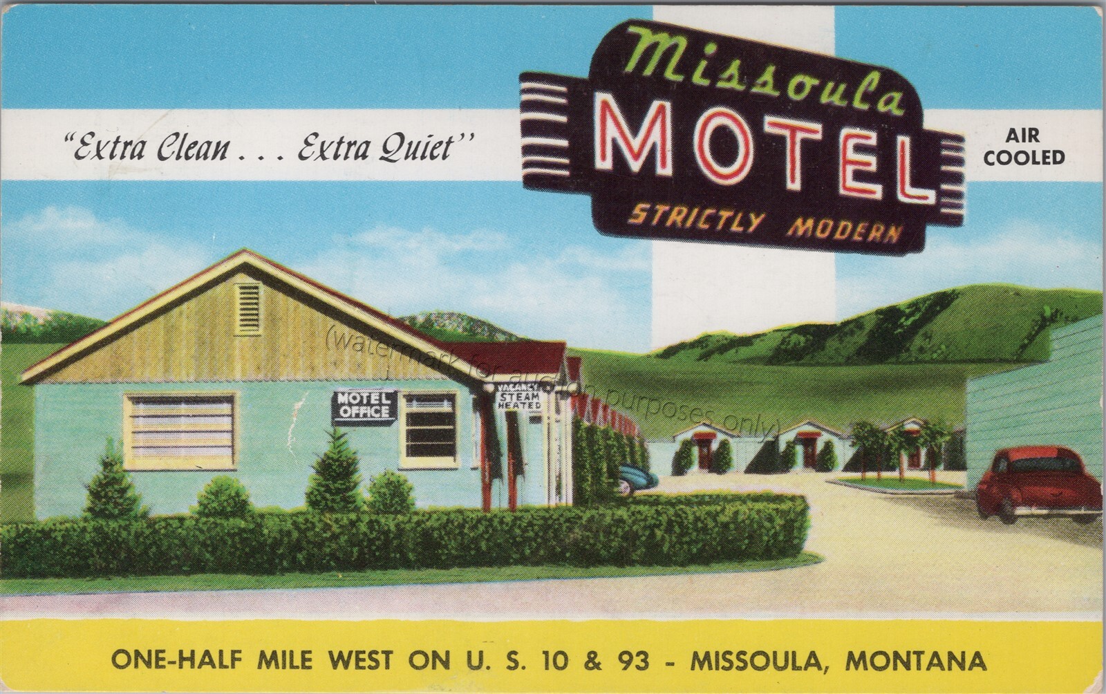 Missoula, MT: Missoula Motel - Vintage Missoula County, Montana Postcard