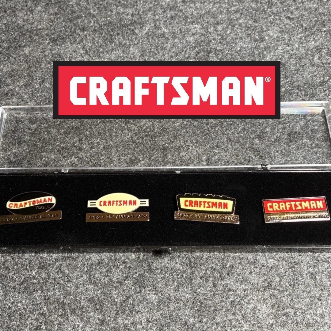 Craftsman Tools Commemorative Anniversary 4-Pin Collection Set 1927-2002