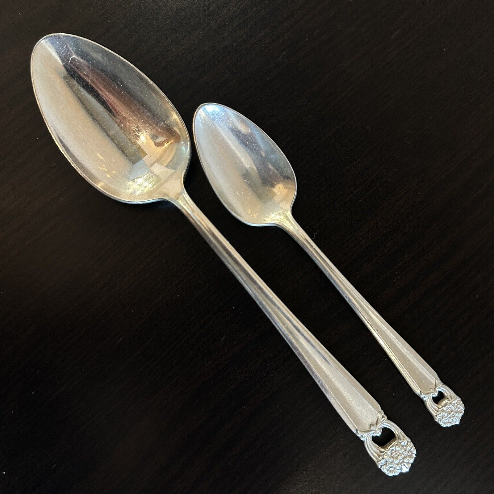 2 Eternally Yours International Silver Plate Flatware Serving Spoon 1941