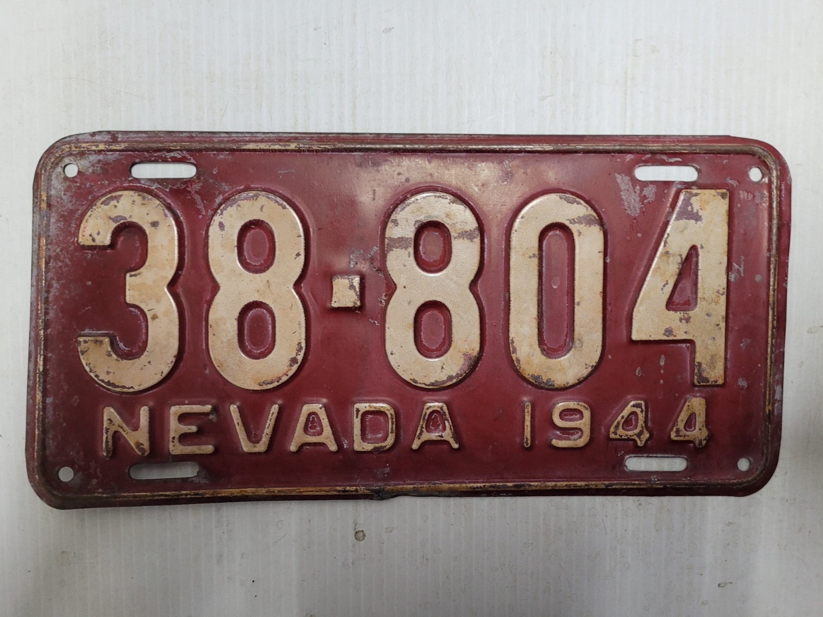 1944 Nevada  License Plate Tag