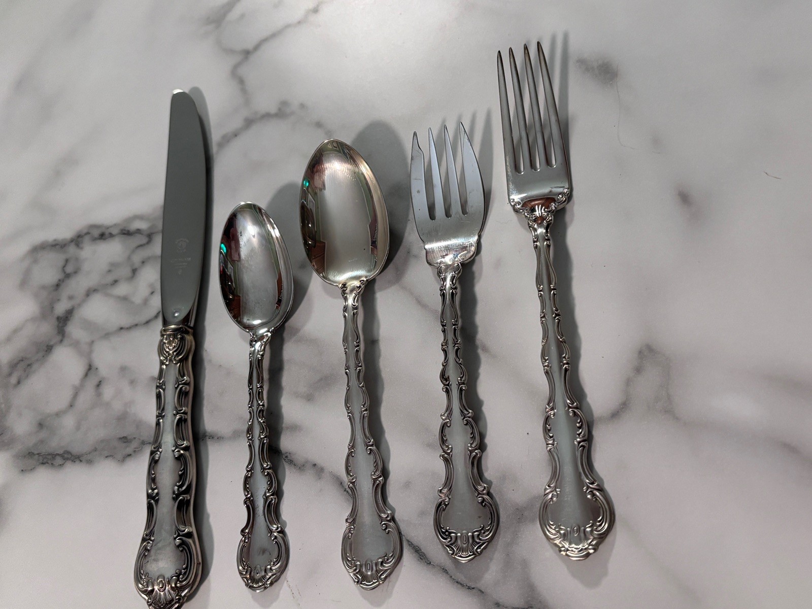 Gorham sterling Silver Strasbourg  5 Piece Place Setting 