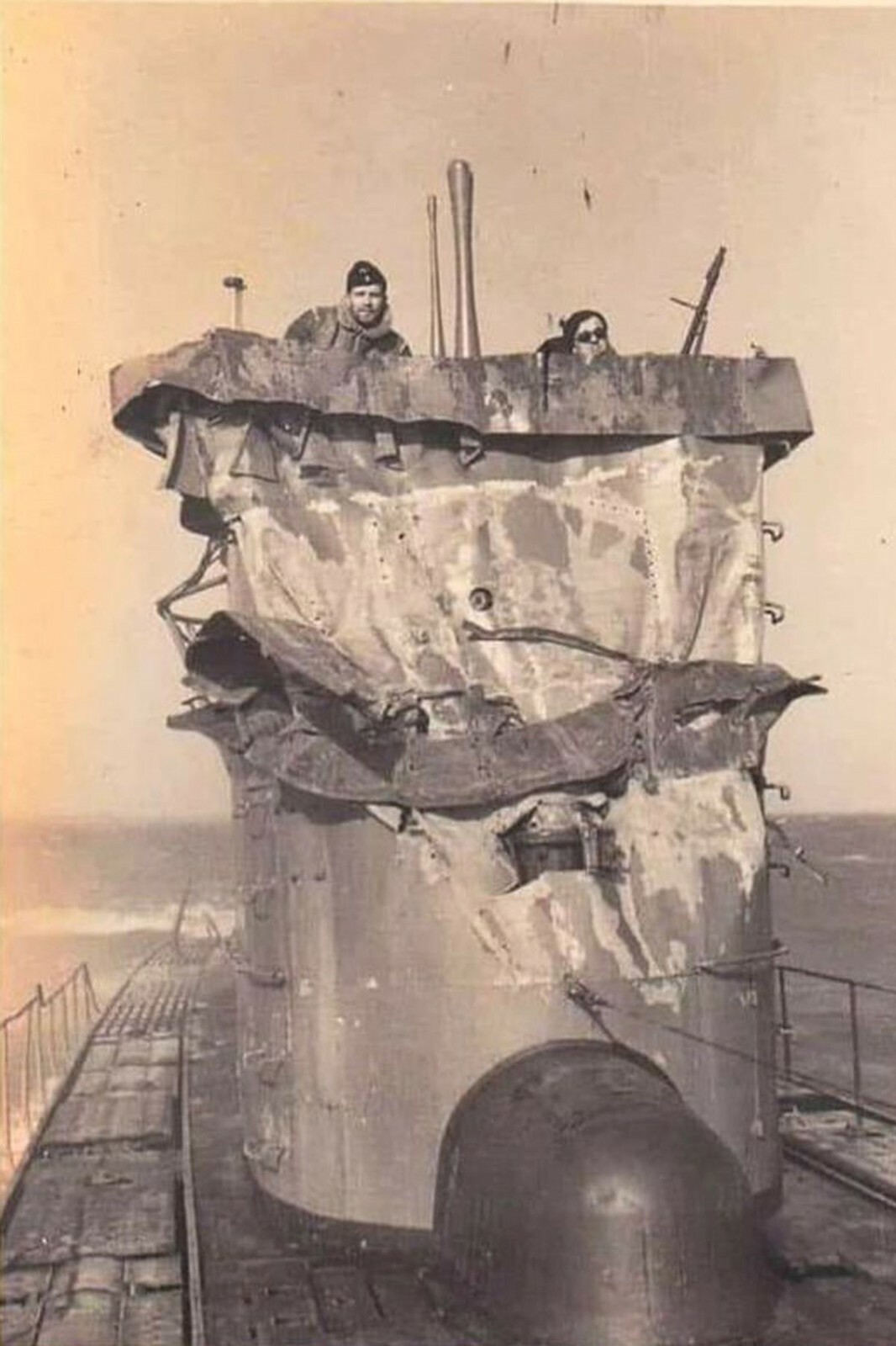 damaged cabin of a submarine u boat WW2 Photo Glossy 4*6 in N008