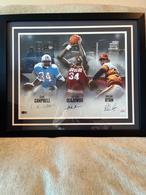 sports memorabilia signed framed
