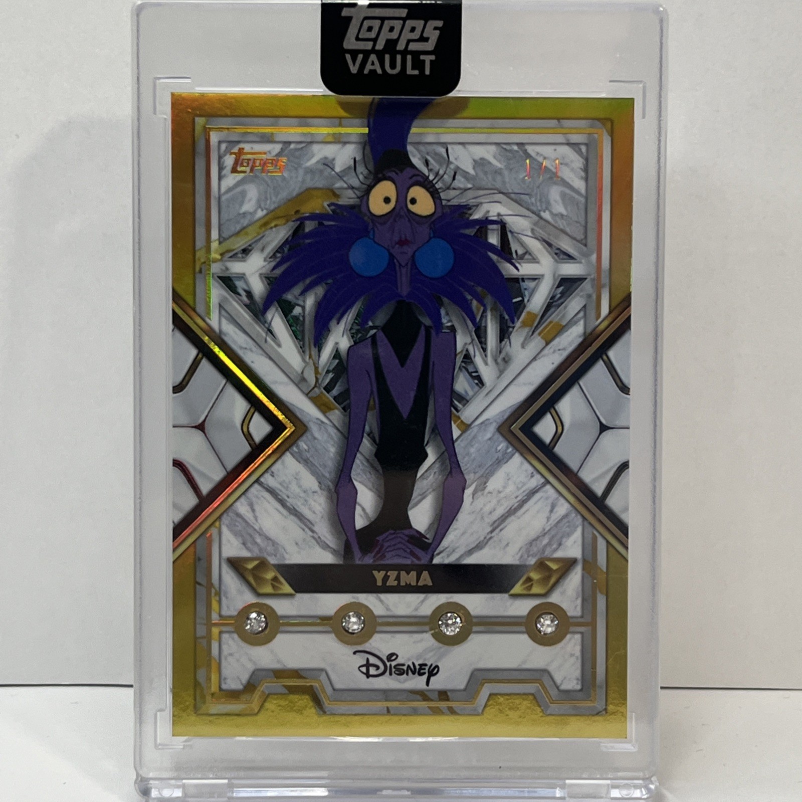 Topps Vault Disney The Emperors New Groove Yzma  Gold 1/1 Four Diamond