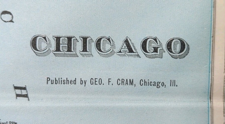Vintage 1902 CHICAGO ILLINOIS Map 14