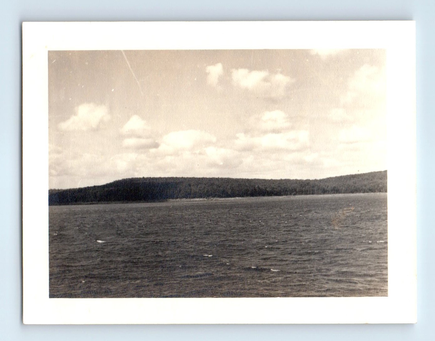 Old Vintage Photo LAKE LANDSCAPE HILLS FOREST FOUND SNAPSHOT ANTIQUE PHOTOGRAPH
