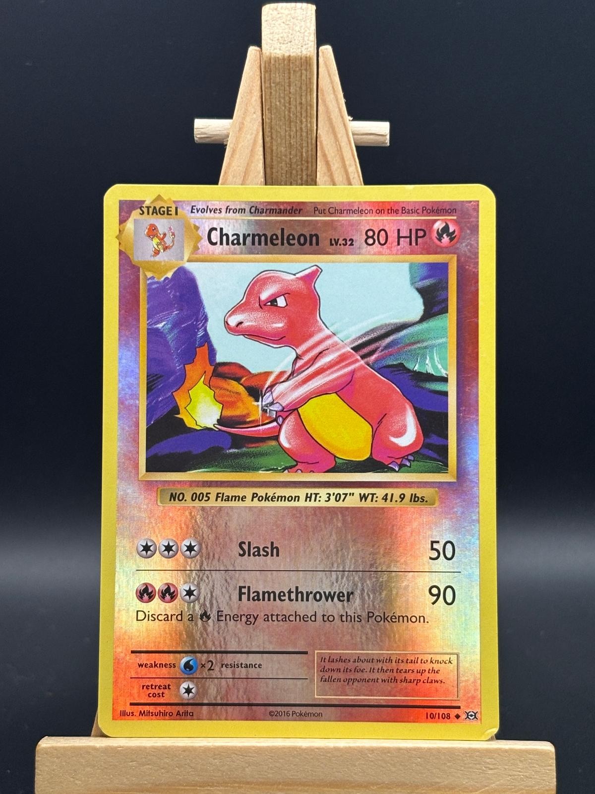Pokemon Charmeleon Reverse Holo 10/108 Evolutions NM Pokemon Charmeleon Reverse Holo 10/108 Evolutions NM