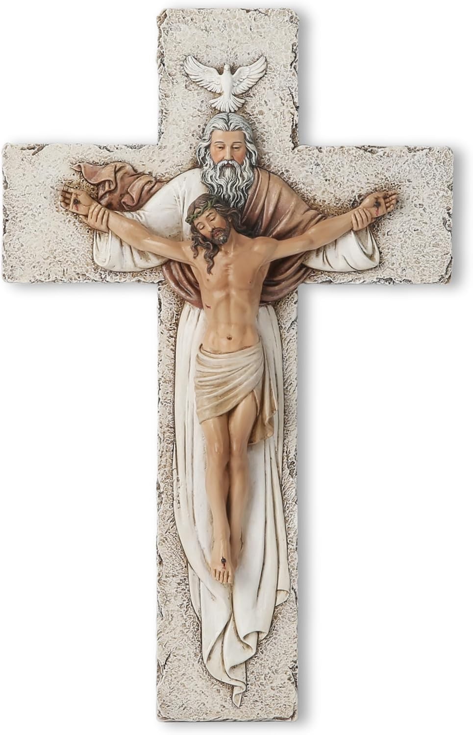 Holy Trinity Crucifix Wall Cross, Christ Jesus Cross for Wall with Hook, Hand...