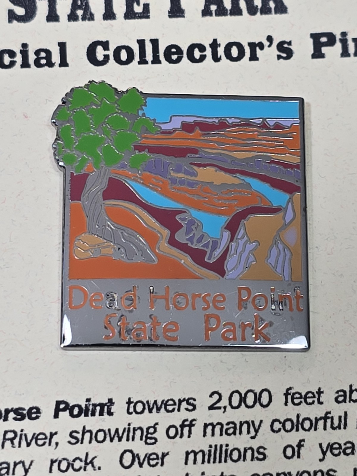 Dead Horse Point State Park Travel Souvenir Lapel Pin Utah