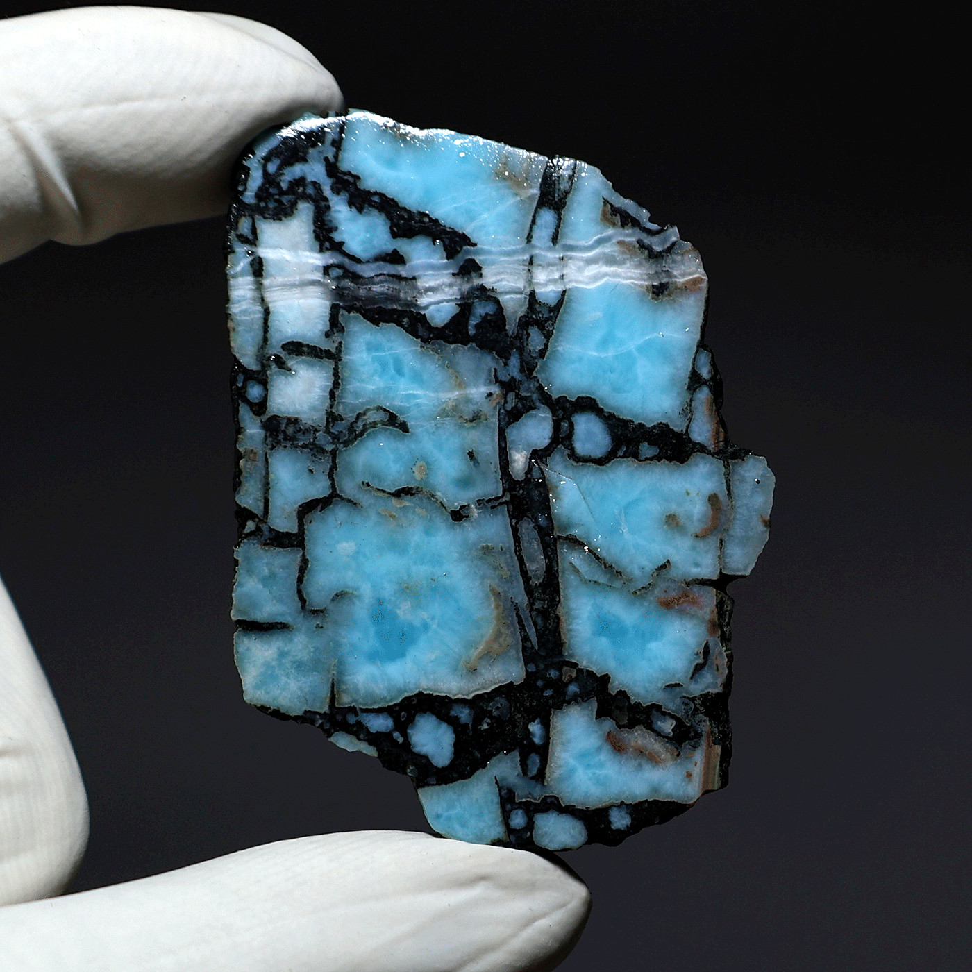 Chambers Of The Sea — Natural Dominican Larimar Raw Slab — One-Of-A-Kind Crystal