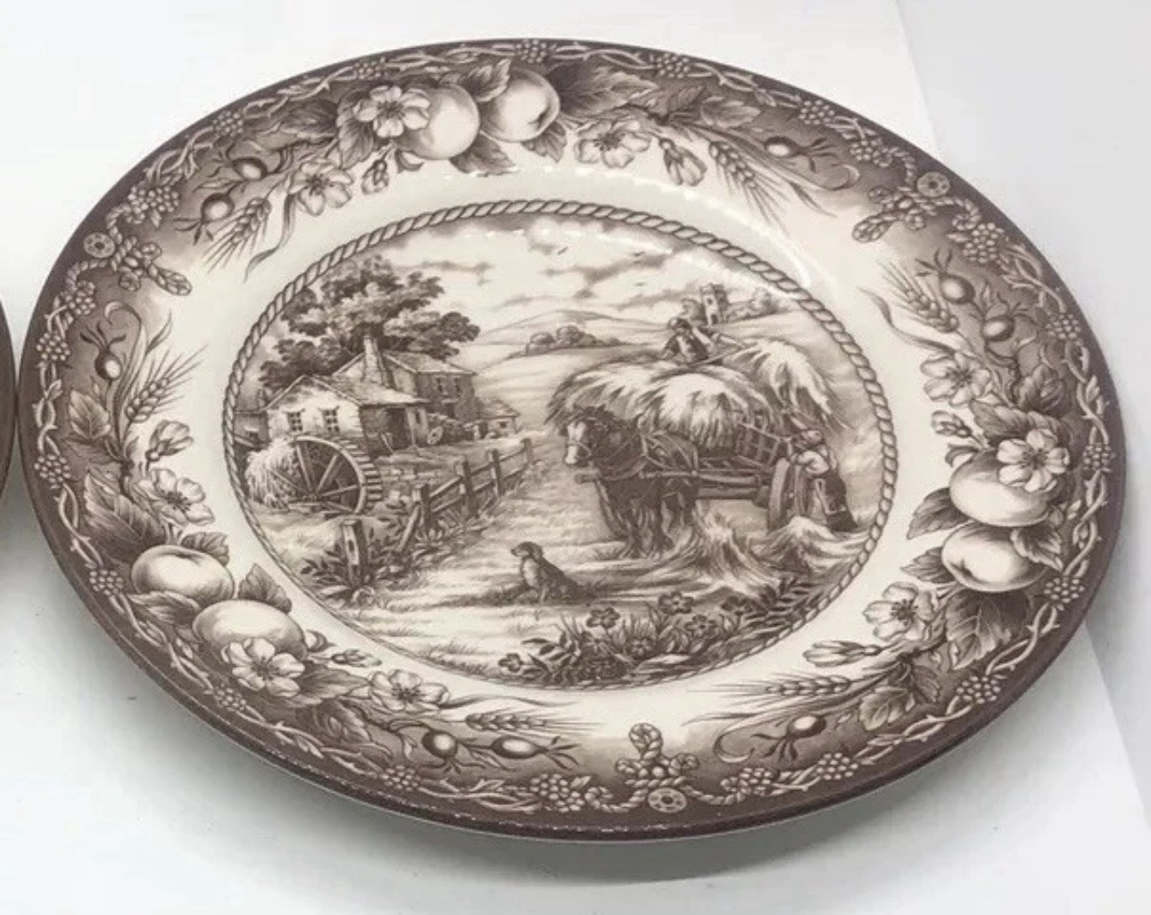 Vintage Royal Stafford Earthenware Hayride Brown Salad Plate 8” Made In England