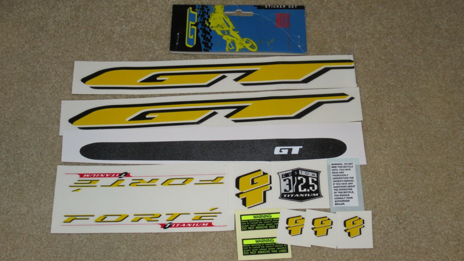 NOS GT Forte MTB decal set bicycle bike part 