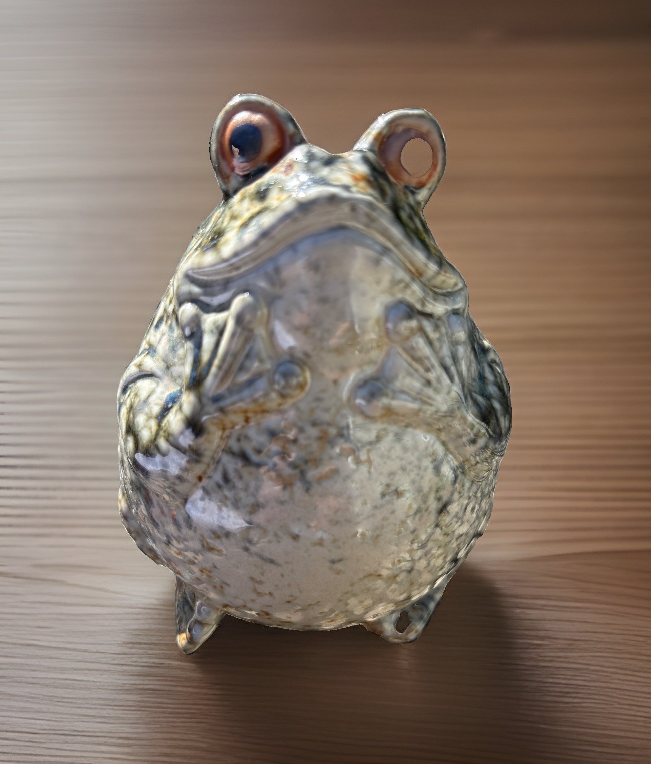 Vintage 6 “ Dennis East International Ceramic Fat Belly Bullfrog Figurine