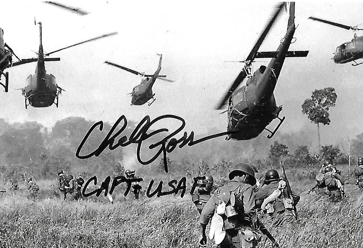 Chelcie Ross auto-signed 4x6 photo Vietnam War Major League Actor COA LOOK