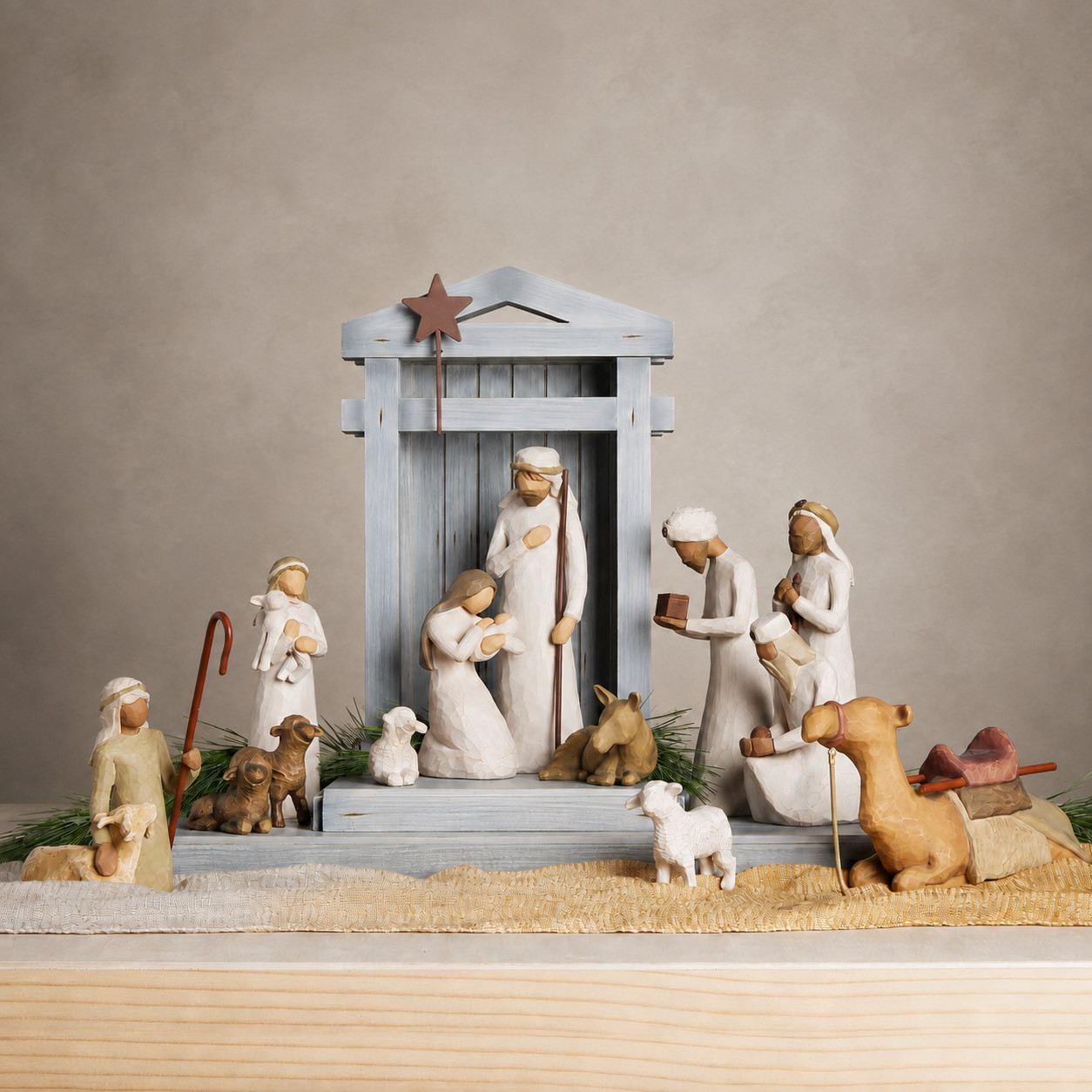 Willow Tree Nativity Set, Sculpted Hand-painted Nativity Figures, Nativity Scene