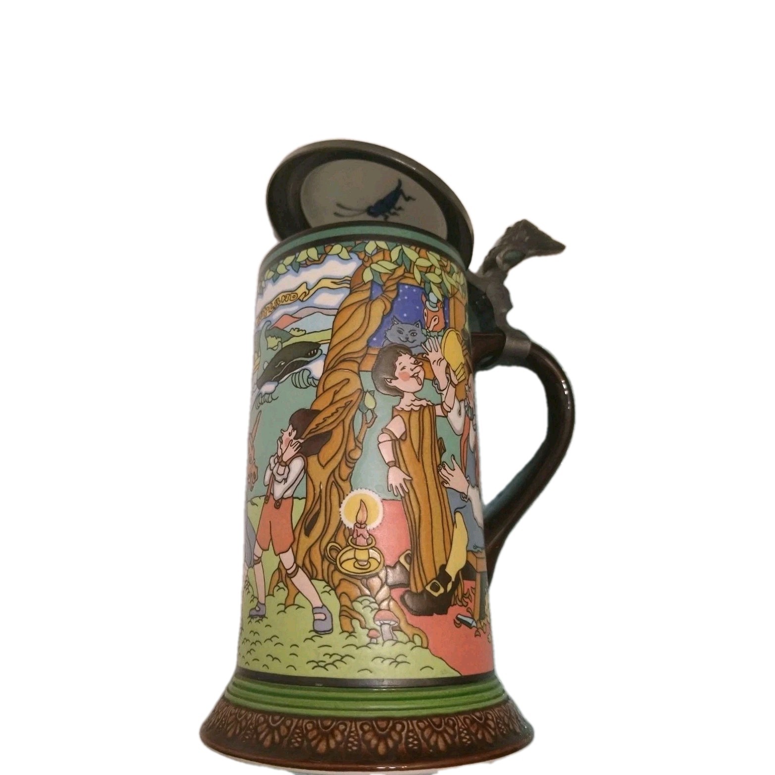 Mettlach Villeroy Boch beer Dreenkware Steins Pinokio Germany Collectibles Vtg