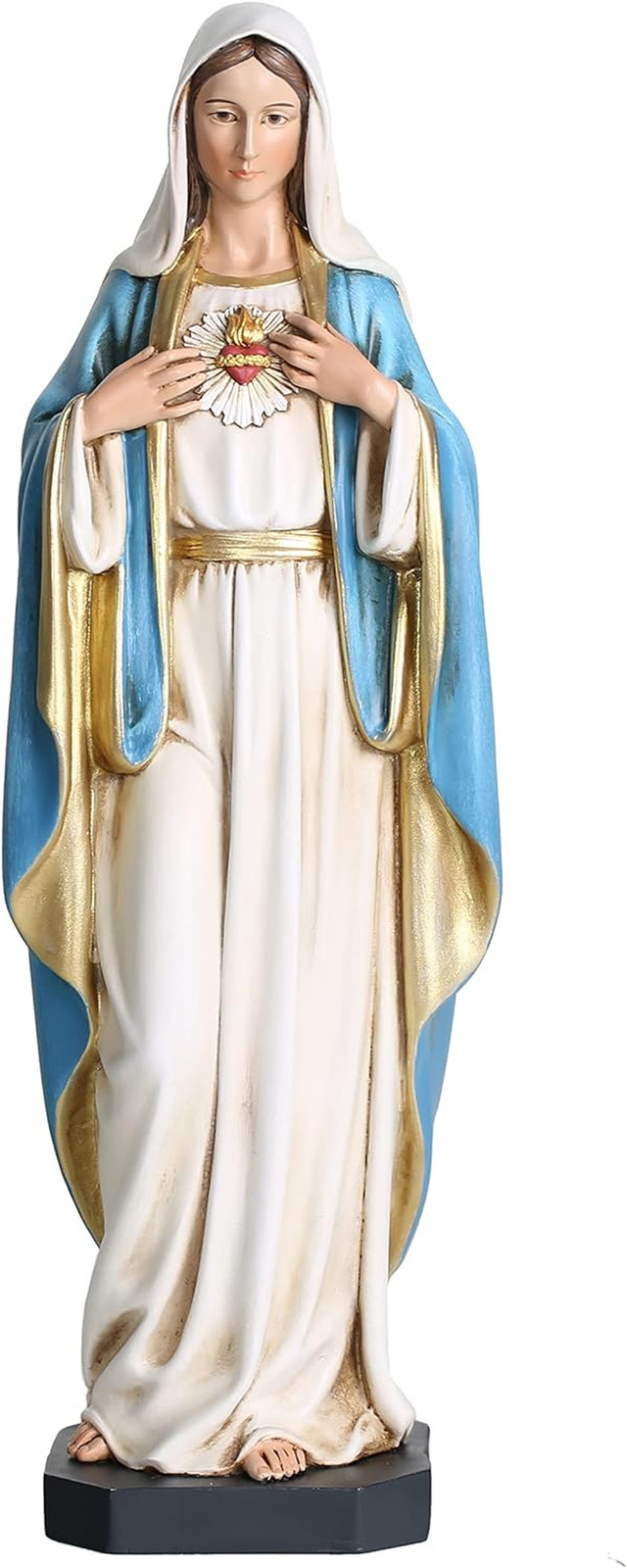 Catholic Immaculate Heart of Mary Statue, 10 Inches H Blessed Virgin Mary Mother