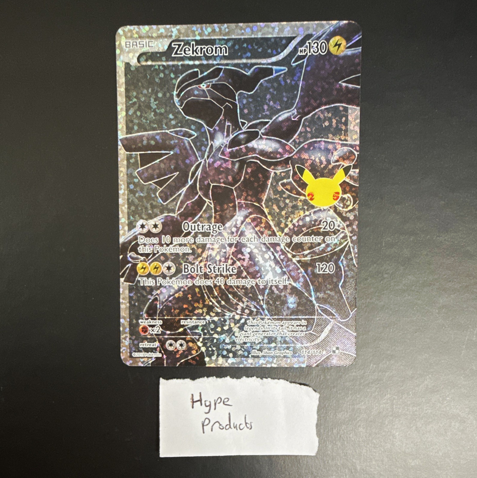 Zekrom 114/114 Celebrations: Classic Collection Full Art Holo NM