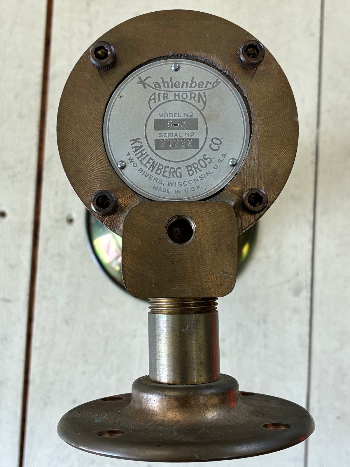 Vintage Kahlenberg S-0 Zero series single brass air horn