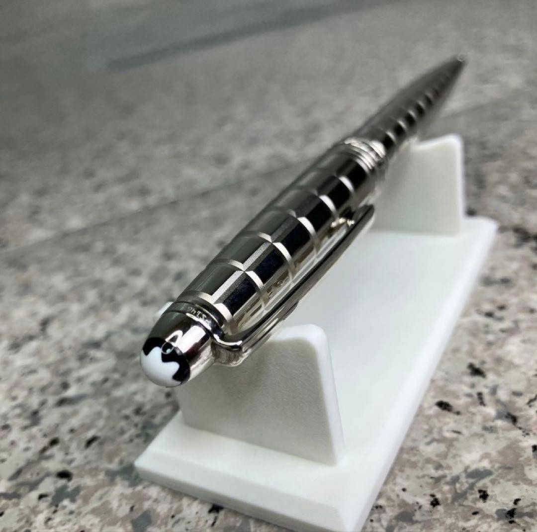 Excellent MONTBLANC Meisterstuck 164 Solitaire Platinum-Plated Facet Ballpoint