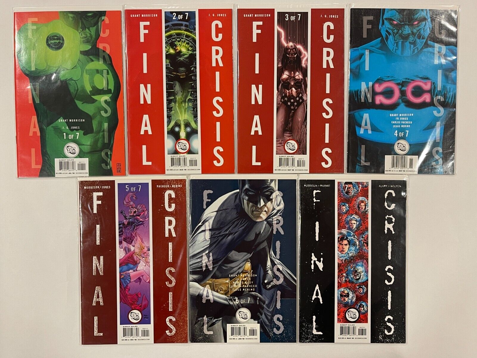 Final Crisis LOT (7) #1-7 Complete Set - 2009 DC Comic Books