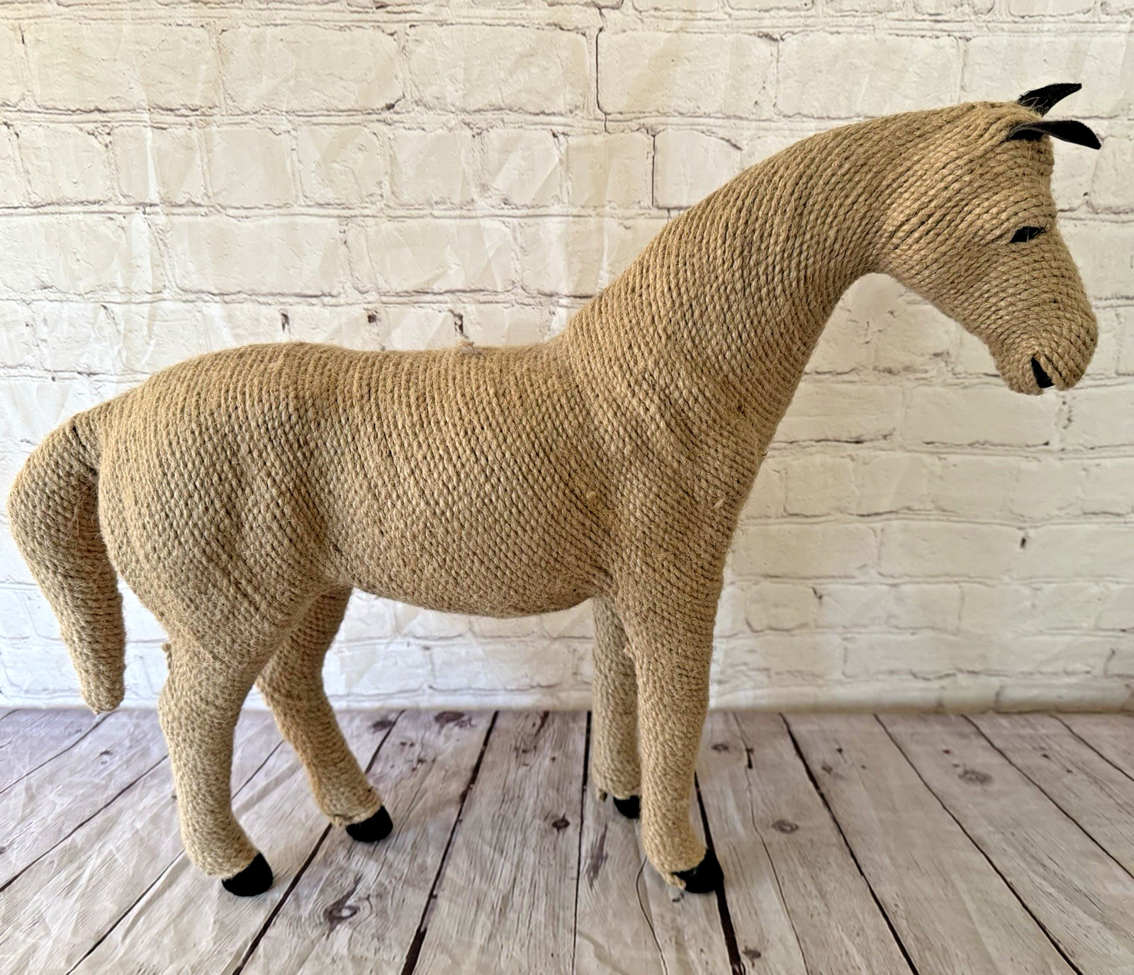 Equestrian Rustic Burlap Equestrian Horse Statue Figure Decor Large Western Equestrian Rustic Burlap Equestrian Horse Statue Figure Decor Large Western
