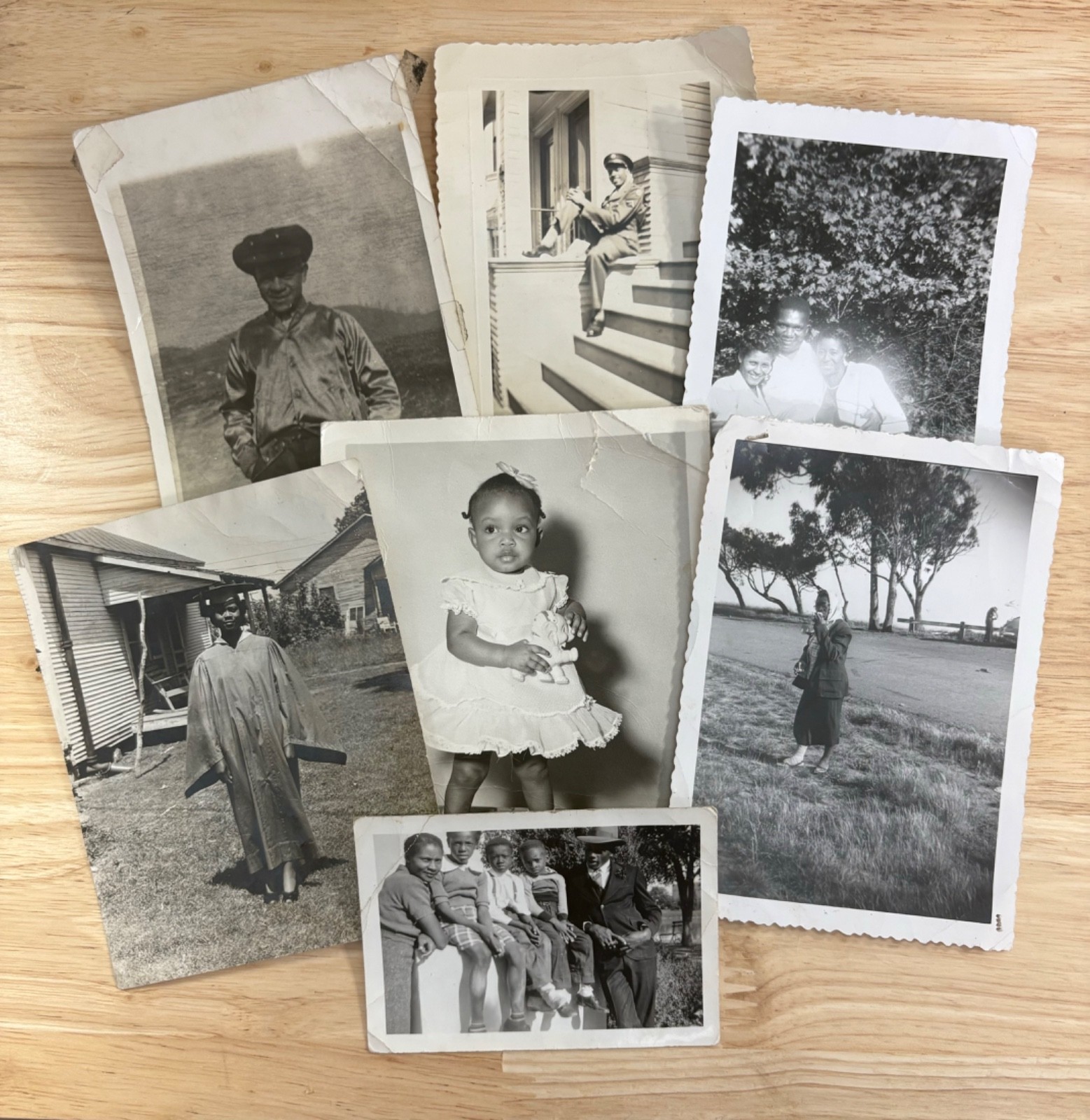 Vintage African American Black Family Photos Lot of 7 from 1940s to 1950s Vintage African American Black Family Photos Lot of 7 from 1940s to 1950s