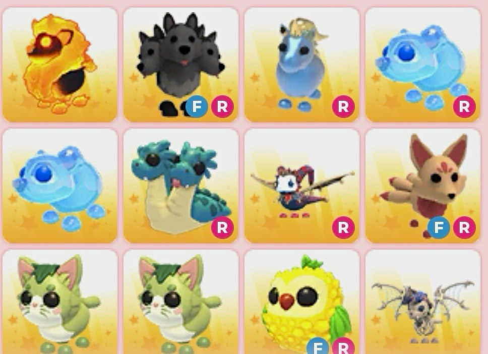 Adopt Me Pets Lot - Flyable Rideable Neon Mega Neon Game Item/Asset