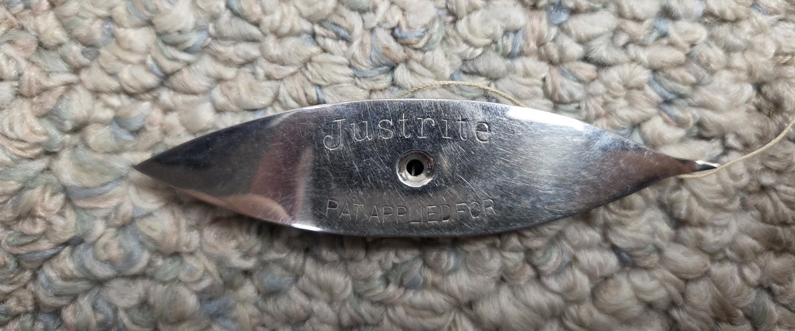 Vintage Justrite 3.5 Inch Chrome Tatting Shuttle Lace Making Tool