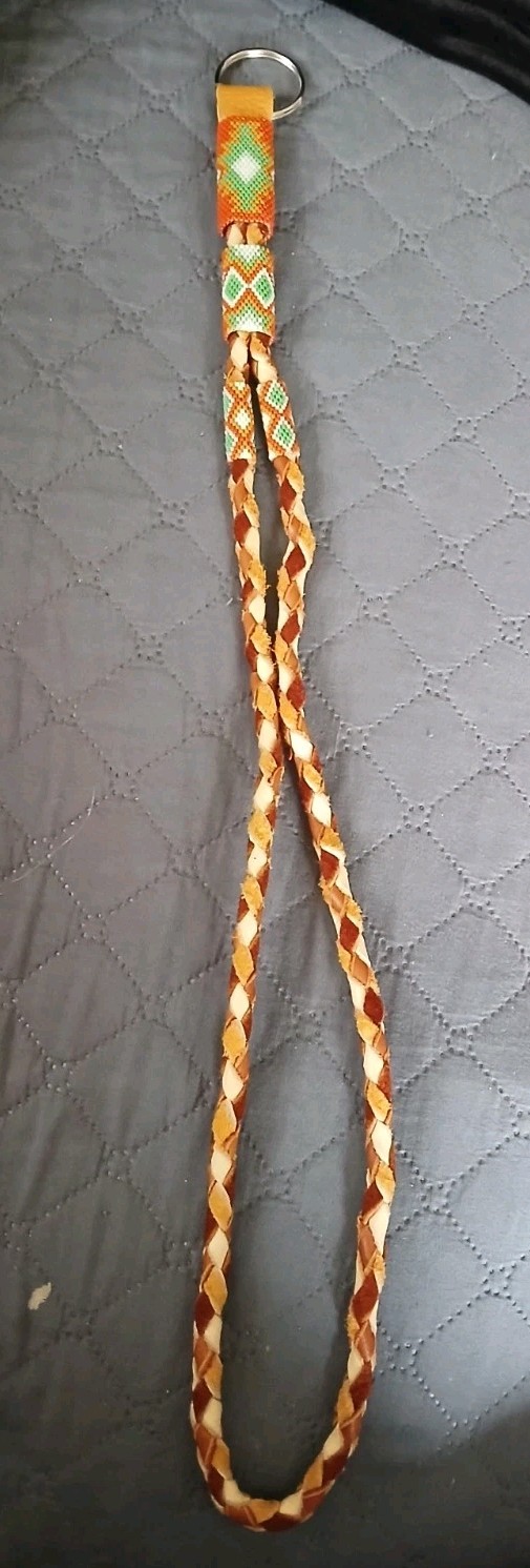 Hand Beaded Native American Lanyard/Keychain 18\