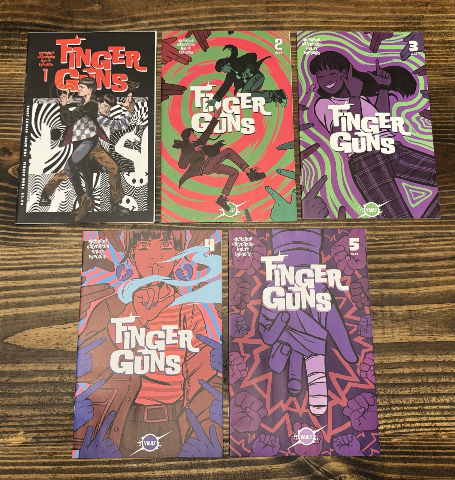 Finger Guns 1-5 Vault Comics Complete Series Set Lot VF/NM